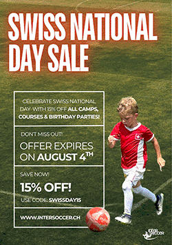 InterSoccer poster offer Swiss national day